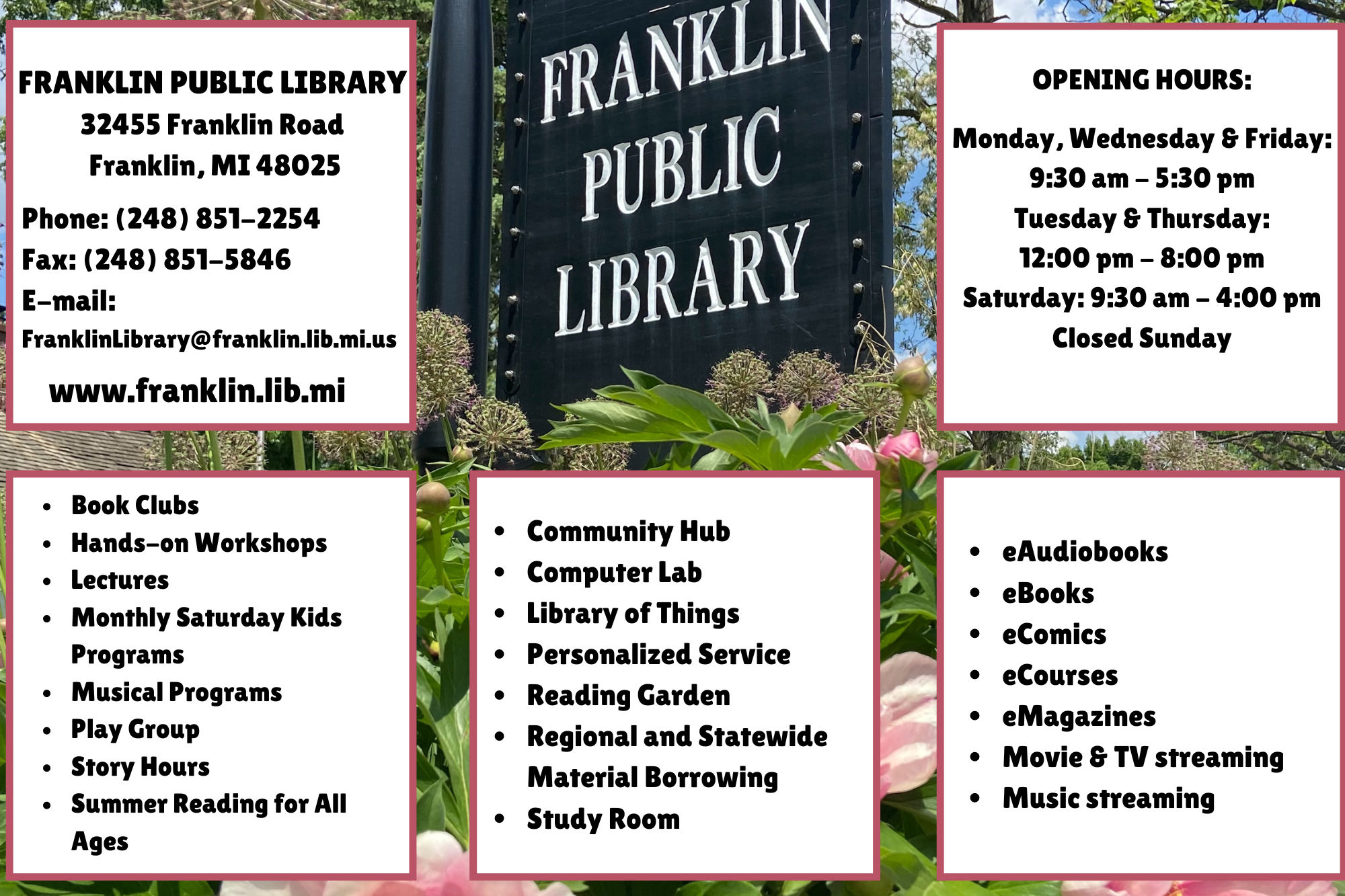 FRANKLIN PUBLIC LIBRARY AD  FCA WELCOME BOOK (3).png