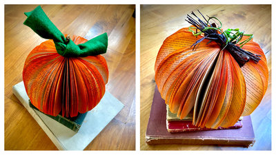 Altered Book Pumpkin Craft - Adults & Teens