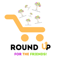 Shopping cart with Friends logo looking like items