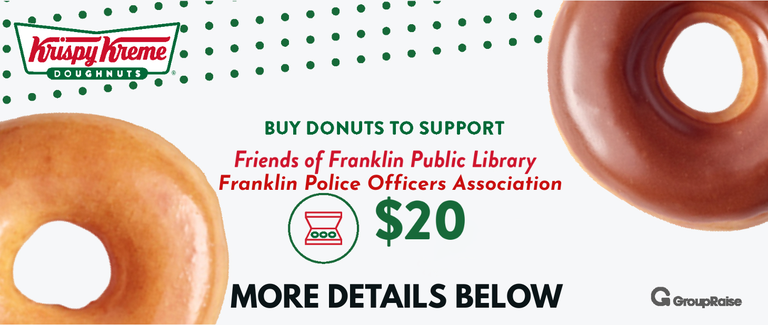 Donuts and text "fundaiser'