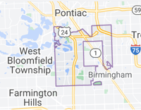 Map of Bloomfield Township, Michigan, limits