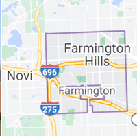Link to City of Farmington Hills internet site Map of Farmington Hills, Michigan, limits