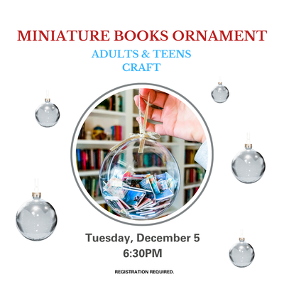 Miniature Book Ornament - Adults & Teens Craft
