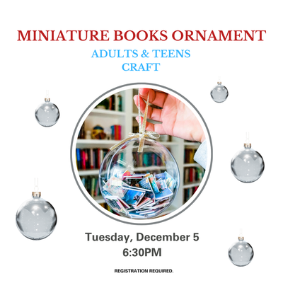 Miniature Book Ornament - Adults & Teens Craft Miniature Book Ornament - Adults & Teens Craft