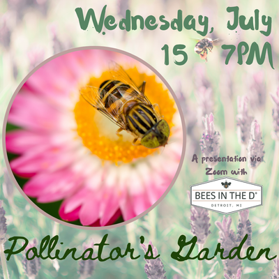 Pollinator's Garden - Adults Program - REGISTRATION CLOSED. Pollinator's Garden - Adults Program - REGISTRATION CLOSED.