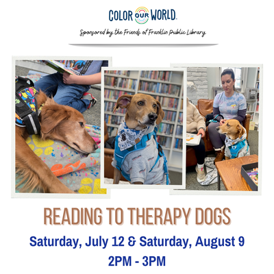 Reading to Therapy Dogs Reading to Therapy Dogs