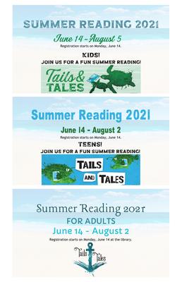 Summer Reading 2021 STARTS - register at the library