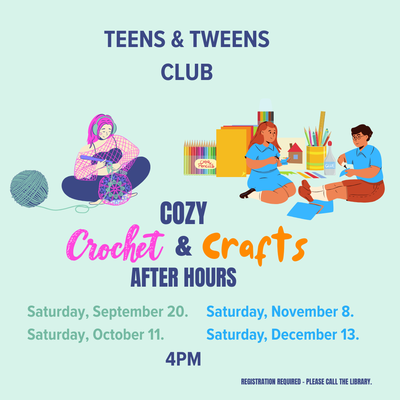 Teens & Tweens Cozy Crochet & Crafts Club Teens & Tweens Cozy Crochet & Crafts Club