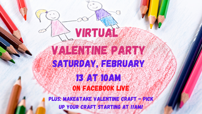 Virtual Valentine Party and Take&Make Valentine Kids Craft