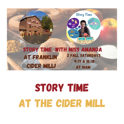 Cider Mill and Woman on background of donuts