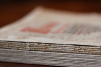 Newspapers on pile