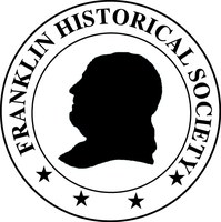 Profile of Ben Franklin in black