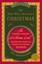 Book cover of The Man Who Invented Christmas, green, red and yellow christmas decorations
