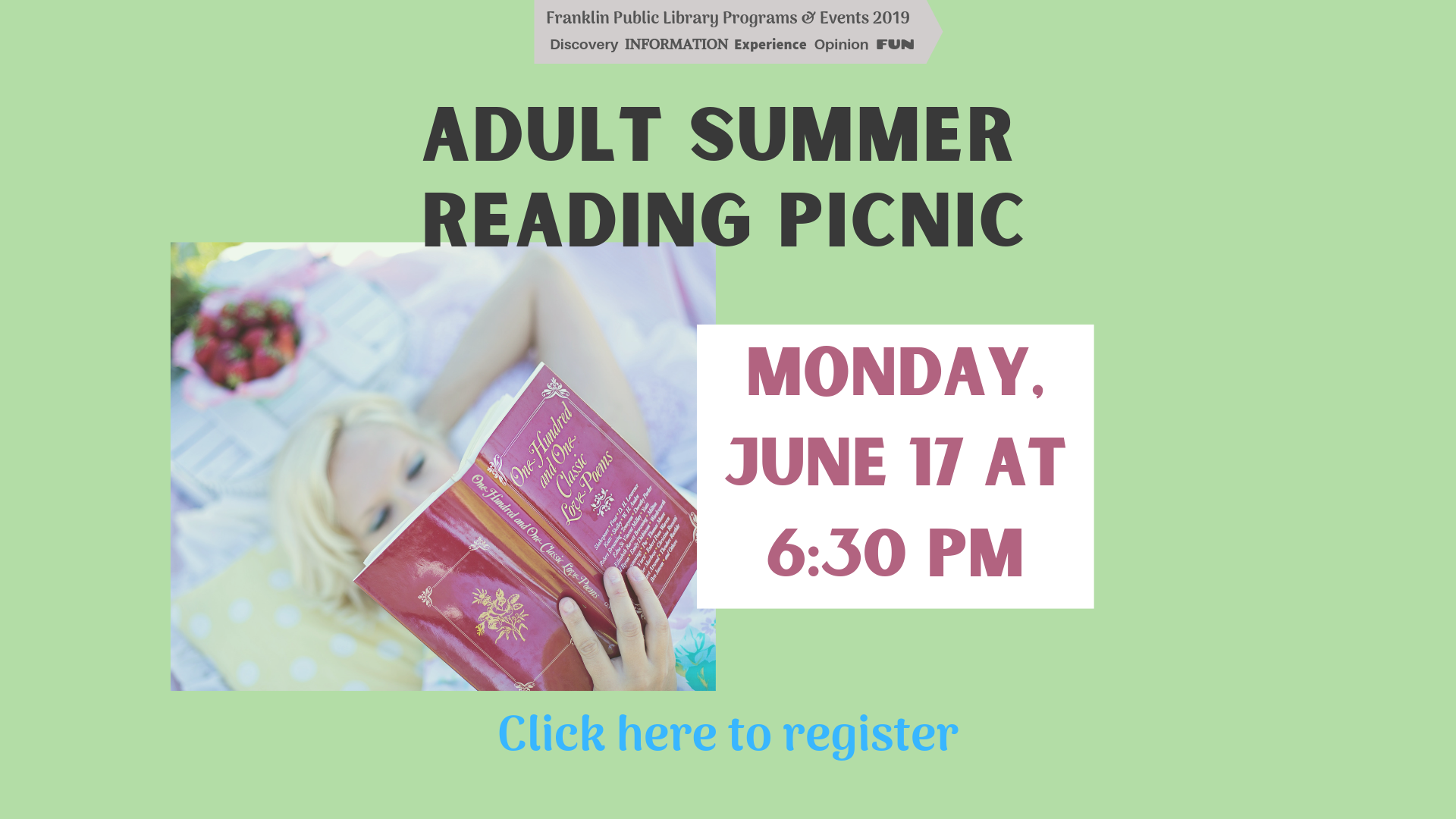 Summer Reading Kickoff Picnic