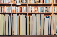 Books on library shelf